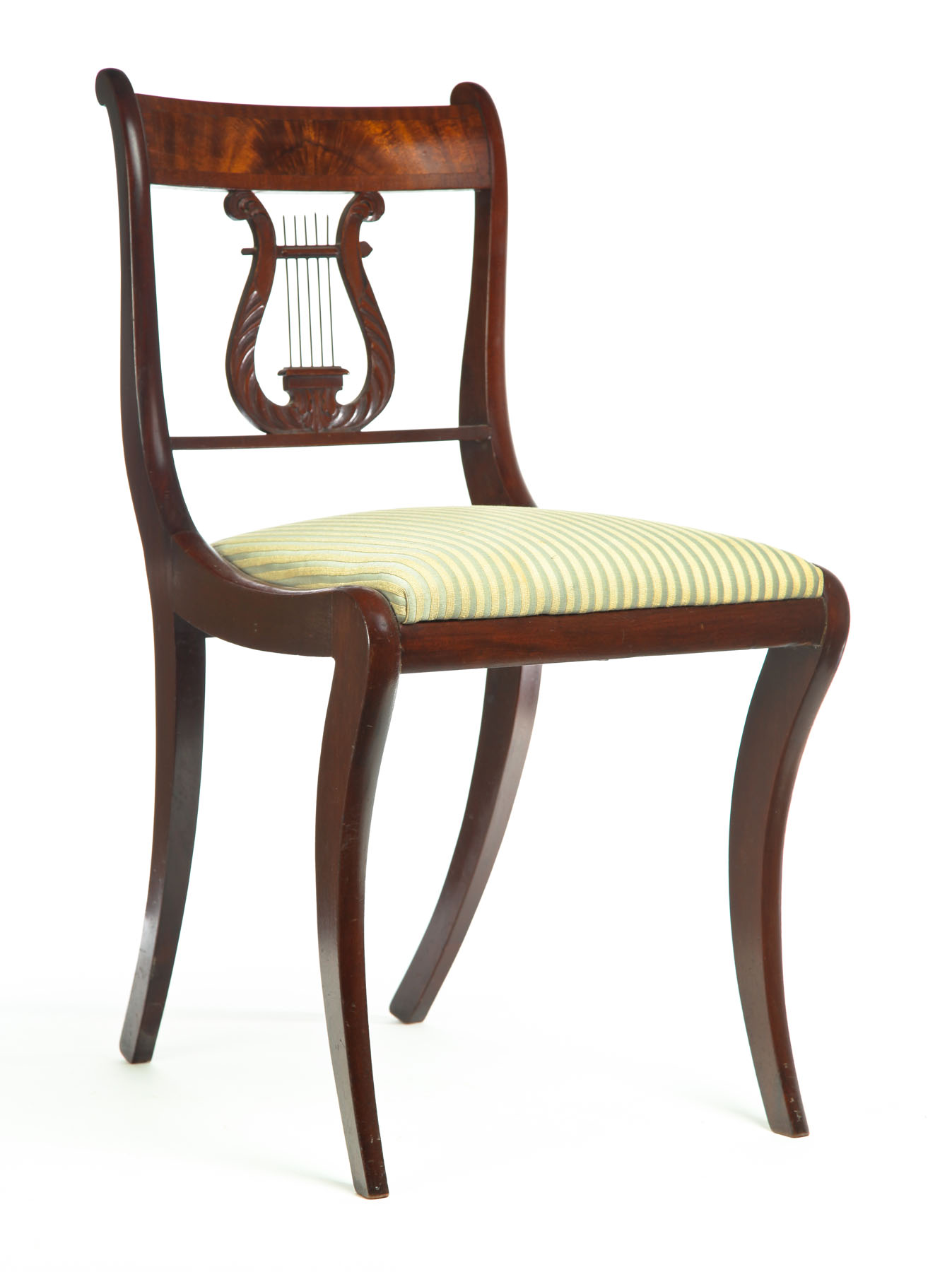 FOUR LYRE BACK SIDE CHAIRS.  England