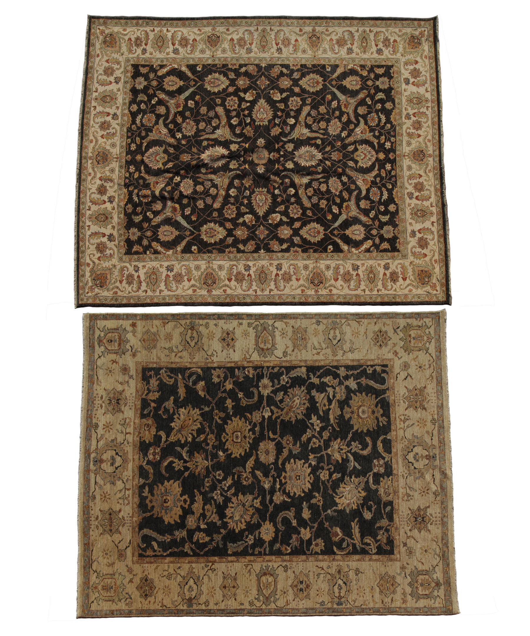 TWO SIMILAR RUGS Probably India 11380d