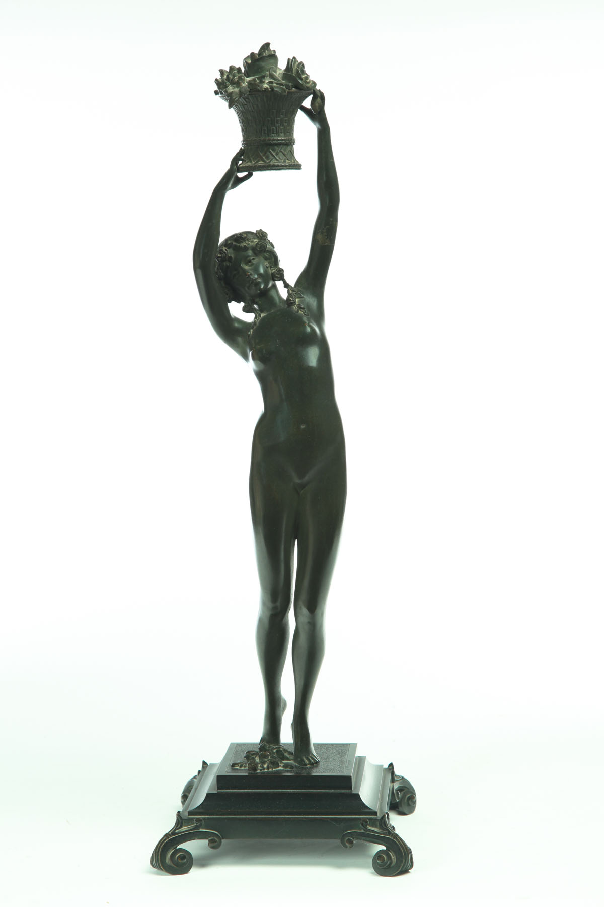 BRONZE OF YOUNG WOMAN (AMERICAN OR EUROPEAN