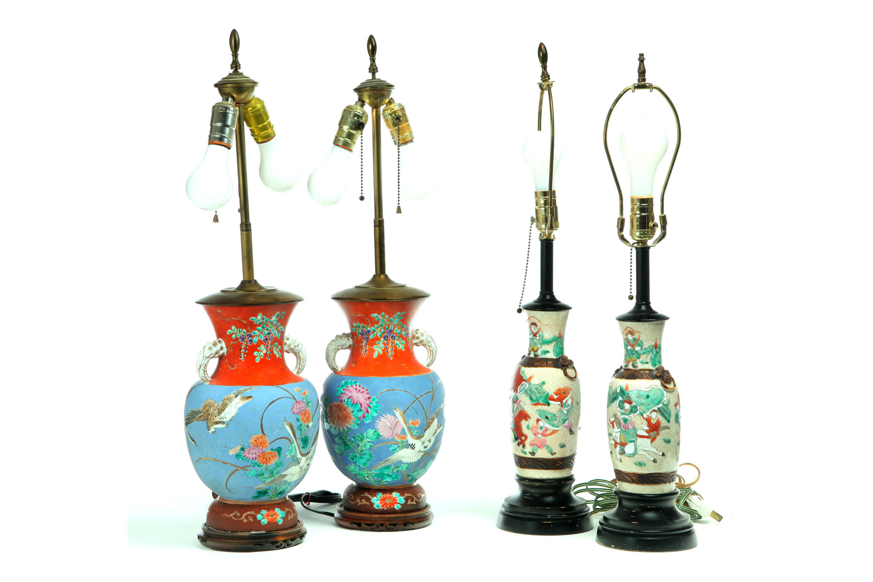 TWO PAIR OF TABLE LAMPS Asian 113832