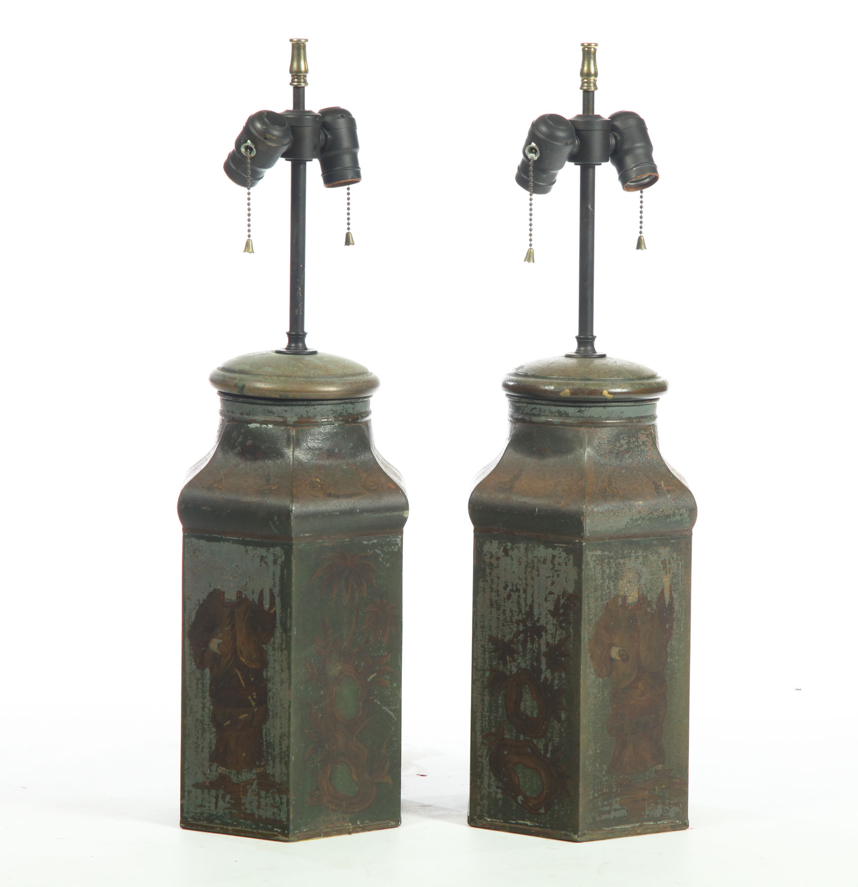 TWO TABLE LAMPS.  European  late