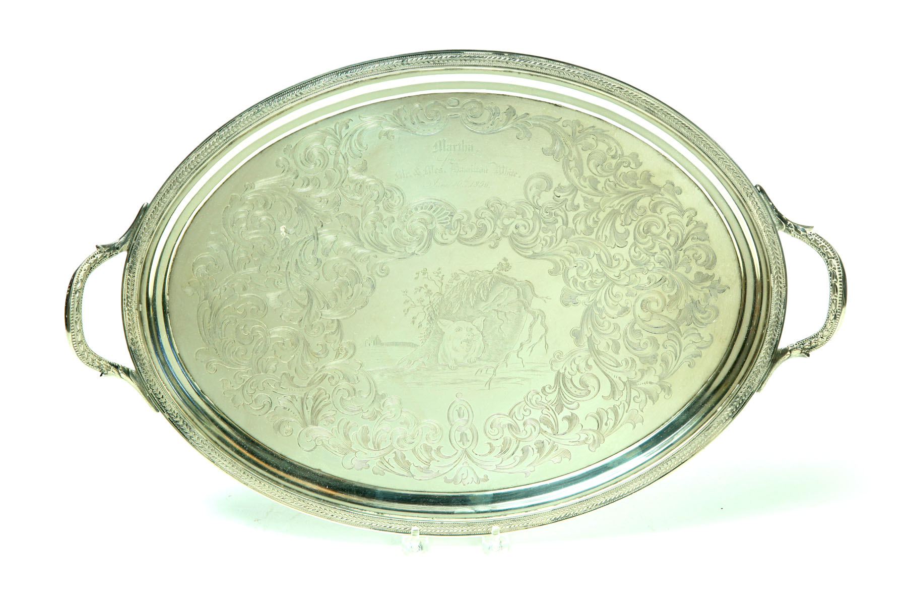 COIN SILVER TRAY Marked for Ball 113834