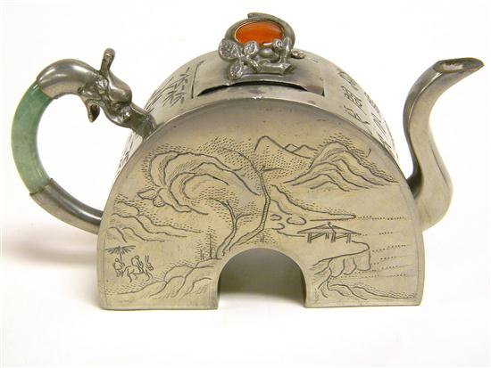 Chinese  late 19th century  an etched