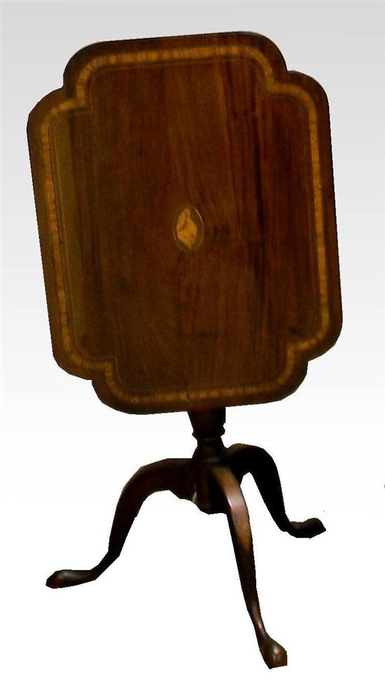 19th C mahogangy tilt top candlestand 1138b1