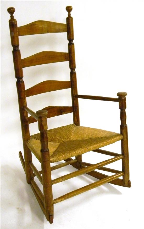 Ladder back armchair  four arched splats