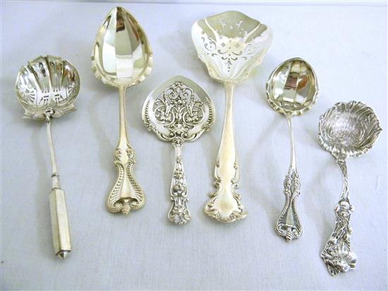 STERLING: Miscellaneous flatware serving