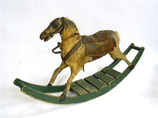 Early rocking horse  painted wooden