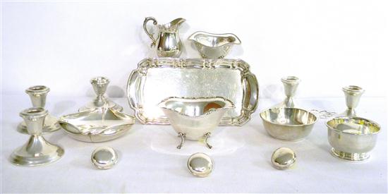 STERLING: Holloware including: porringer;