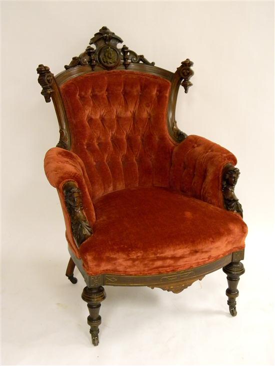 Victorian chair walnut Jeliff 11391b