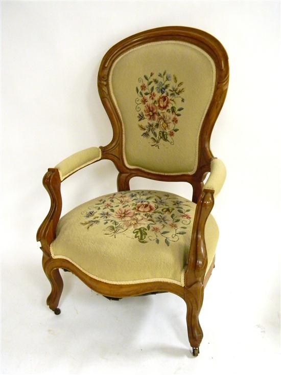 19th C. Victorian chair with cream