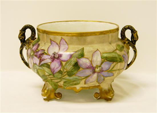 Handpainted double handle jardiniere