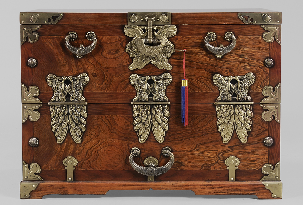 Brass-Mounted Fall-Front Cabinet