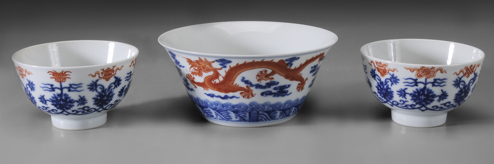 Three Porcelain Bowls Chinese  113960