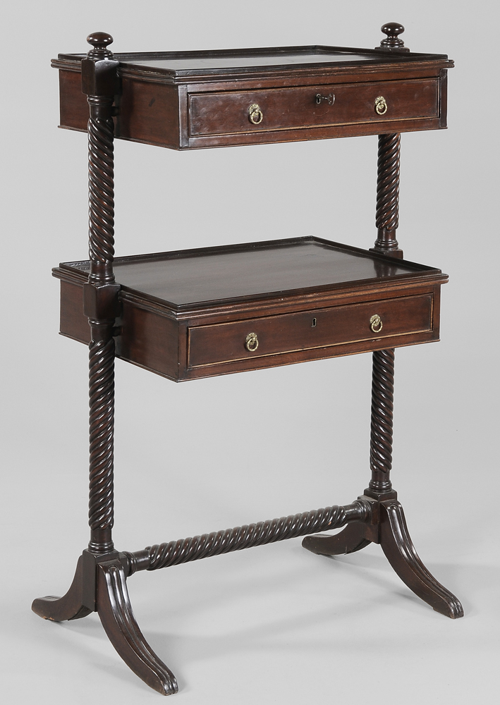 Export Mahogany Two-Tiered Server