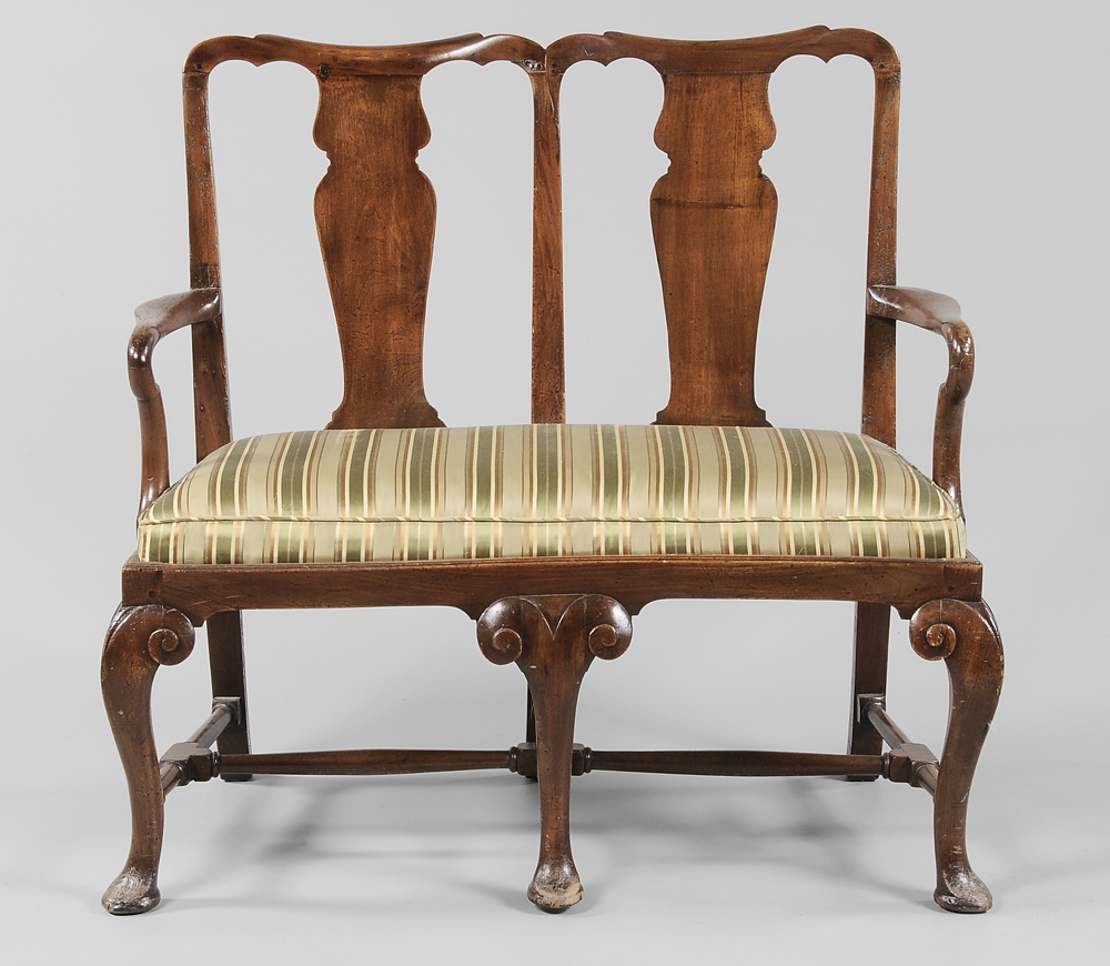 Queen Anne Mahogany Double Chair-Back