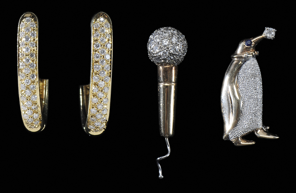 Three Pieces Gold Jewelry Penguin 113972