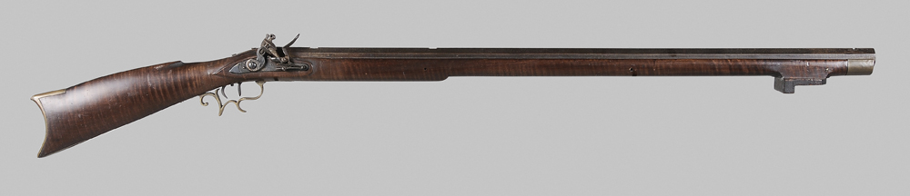 Brass-Mounted Flintlock Bench Rifle