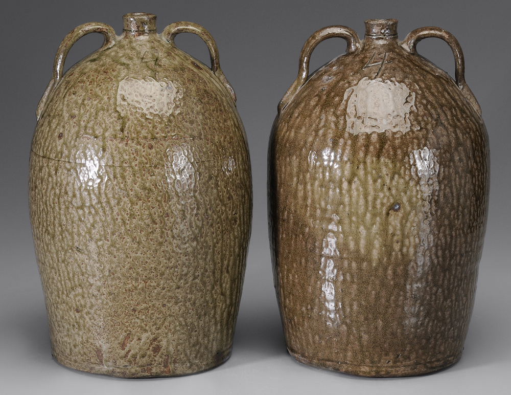 Two Similar Alkaline Glazed Stoneware 113a12