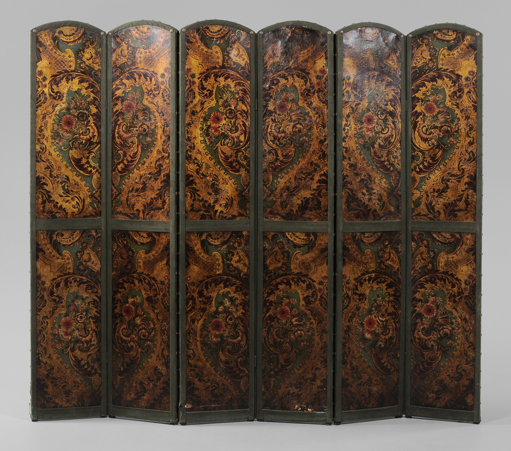 Painted Leather Six Panel Room 113a24