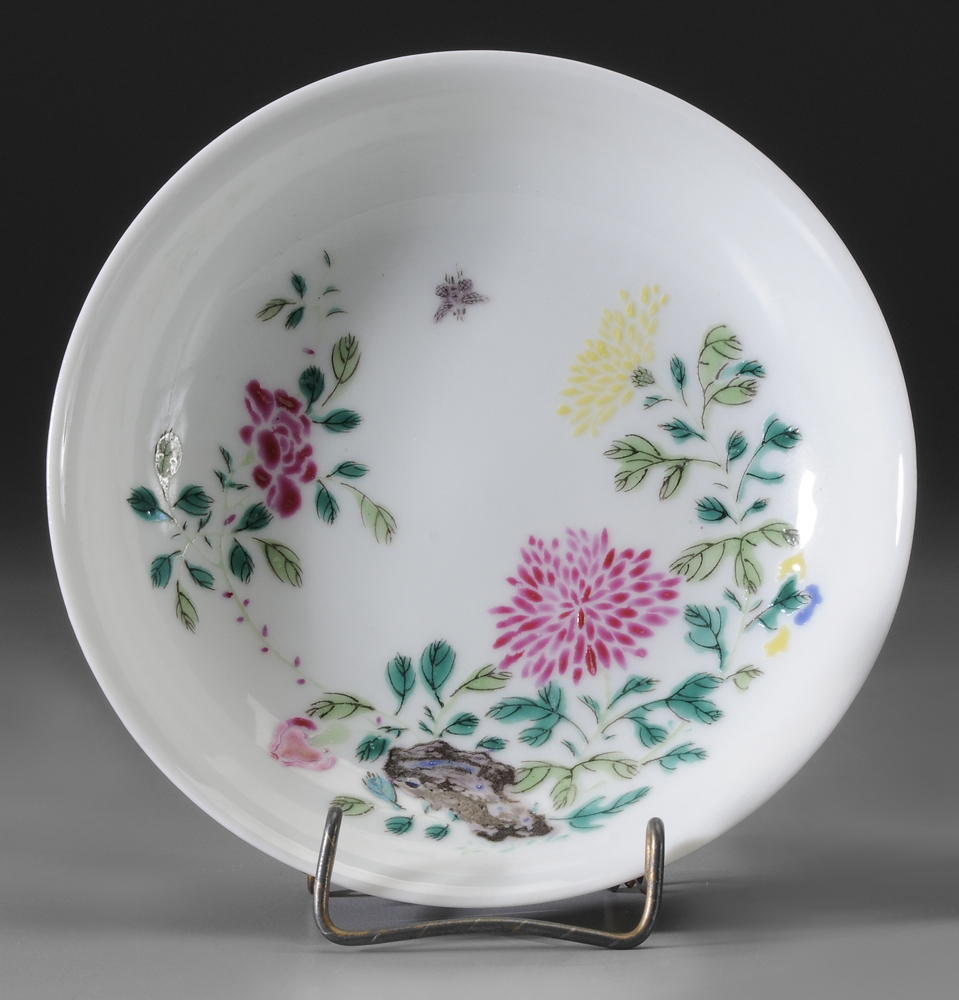 Famille Rose Porcelain Saucer Chinese,