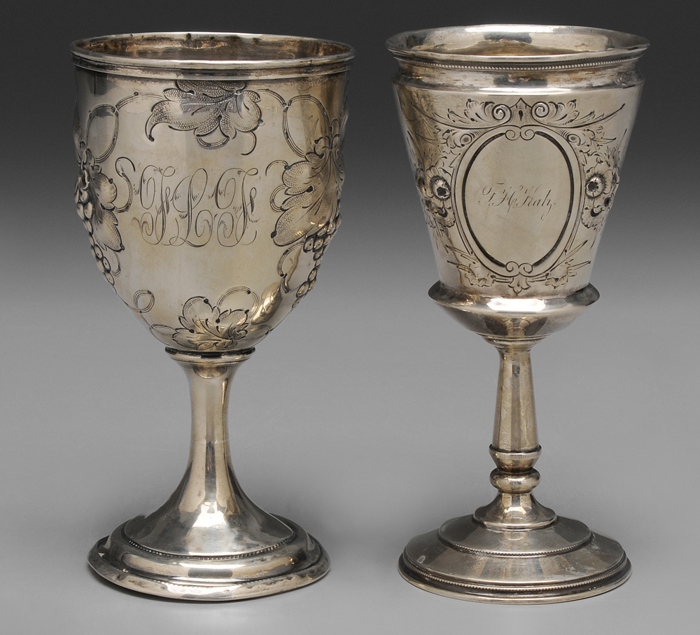 Two American Coin Silver Goblets 113a80