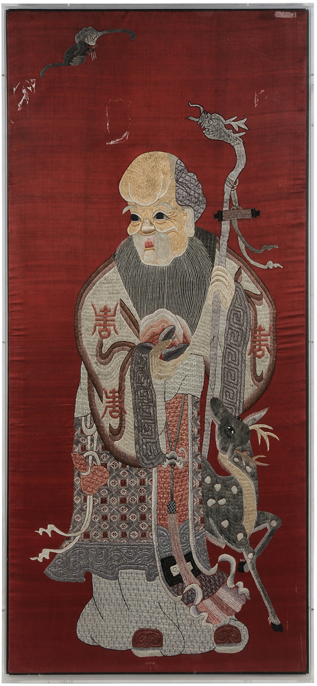 Embroidered Panel of Shoulao Chinese  113a9c