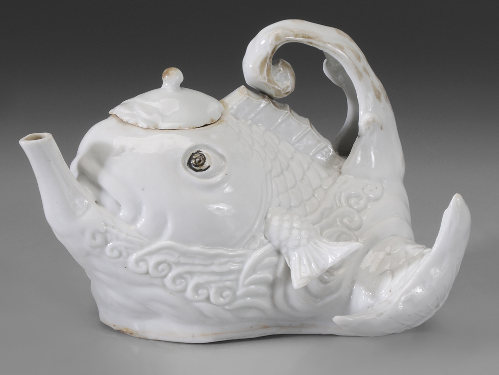 Blanc de Chine Fish Teapot Chinese  113ab5