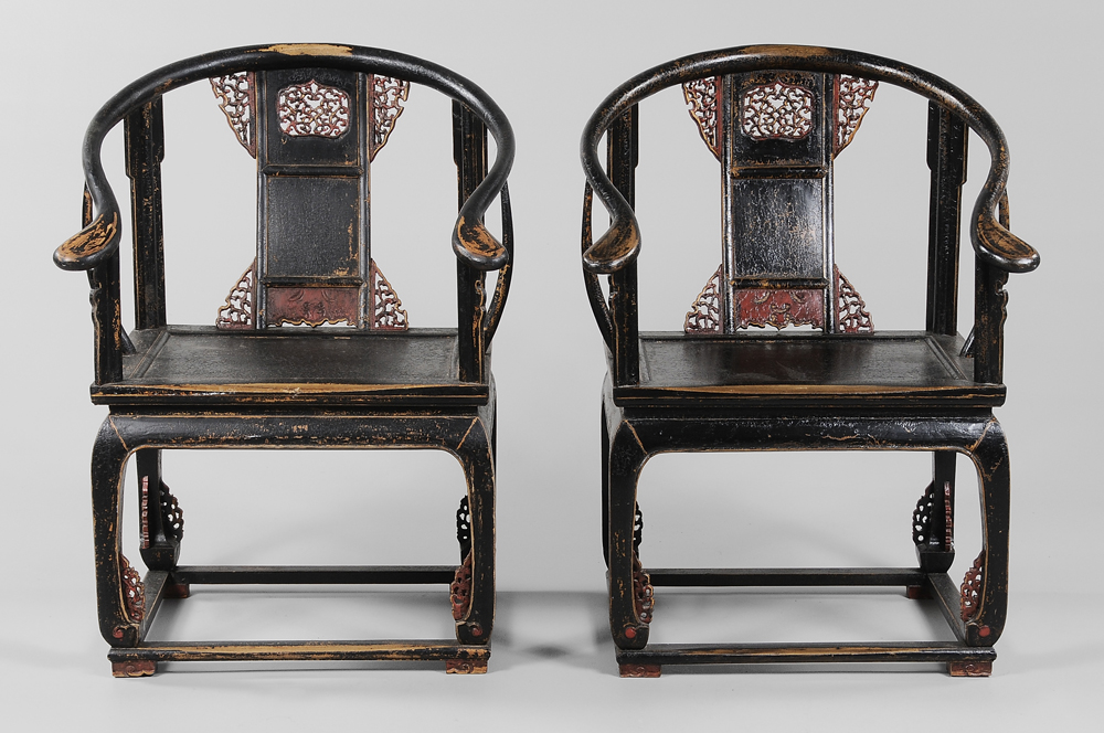 Pair Ming Style Armchairs Chinese  113ab7