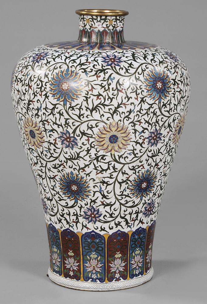 Chinese Cloisonn Vase late 19th early 113add