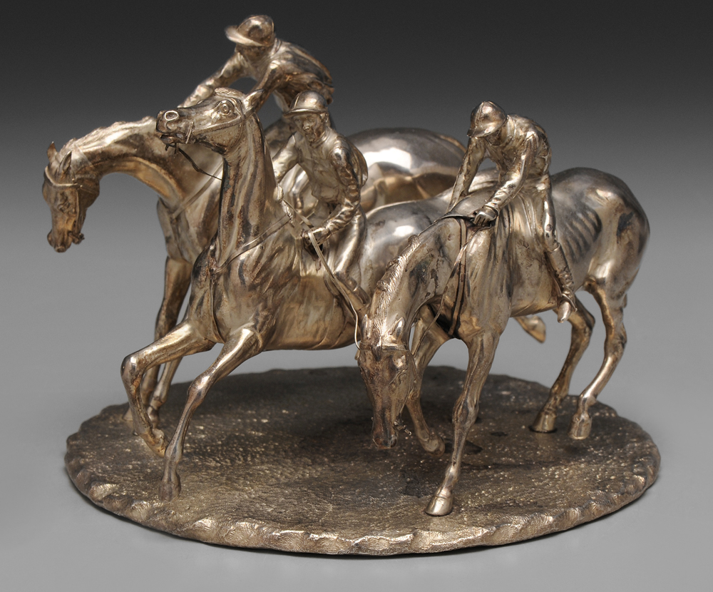 English Silver Horseracing Figures 113aed