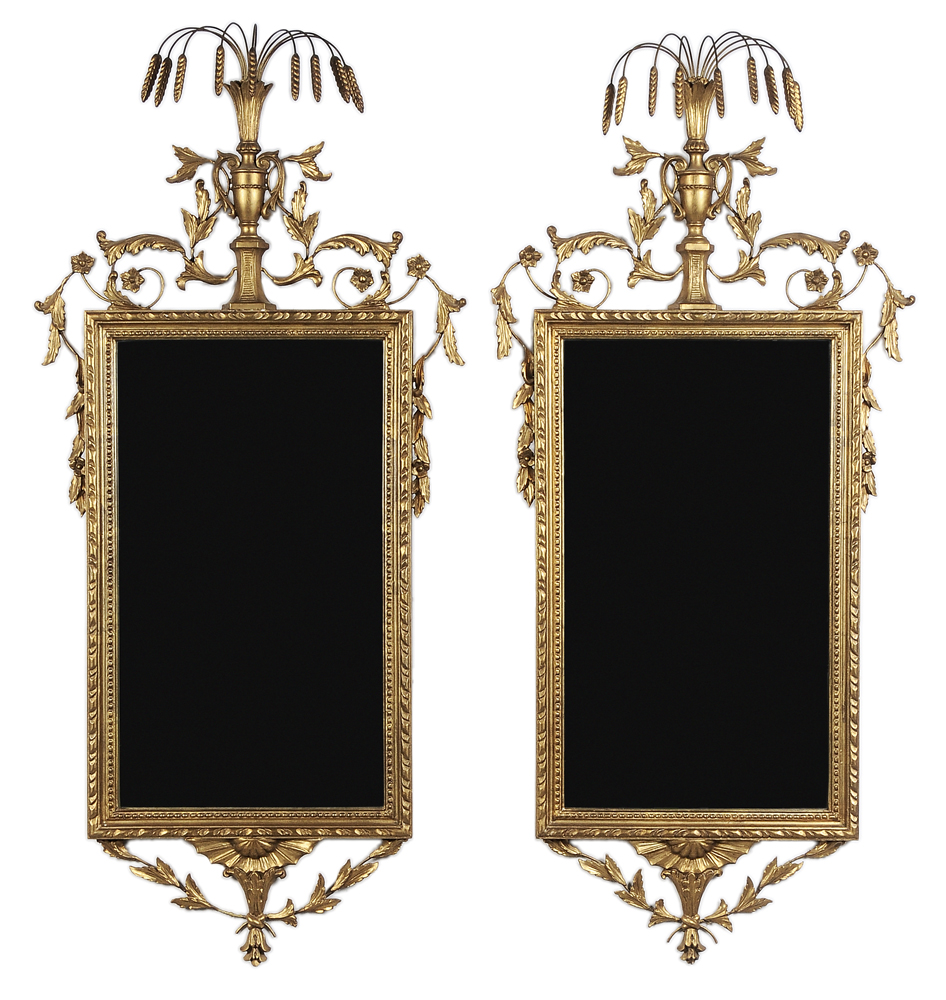 Pair Adam Style Carved and Gilt