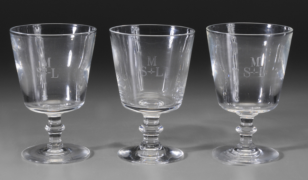 Set of Twelve Steuben Goblets American  113bb9