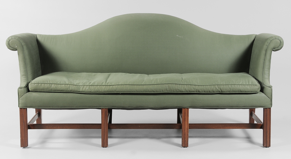 Chippendale Style Camel-Back Sofa