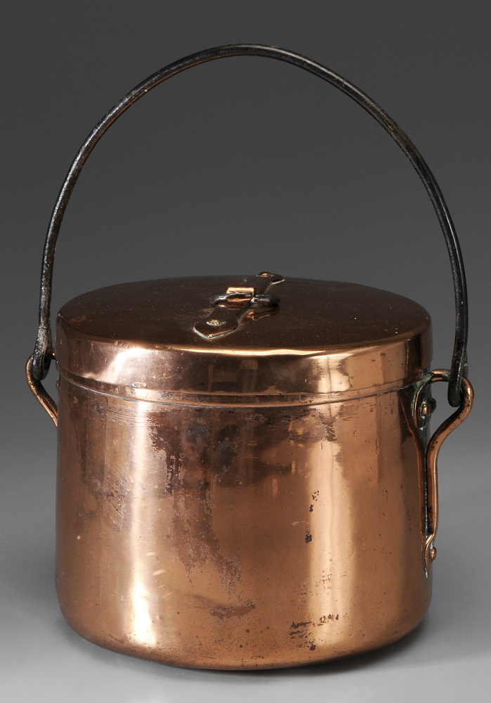 Lidded Copper Pot probably French,