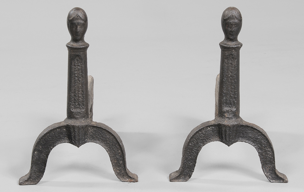 Pair Southern Federal Figural Andirons