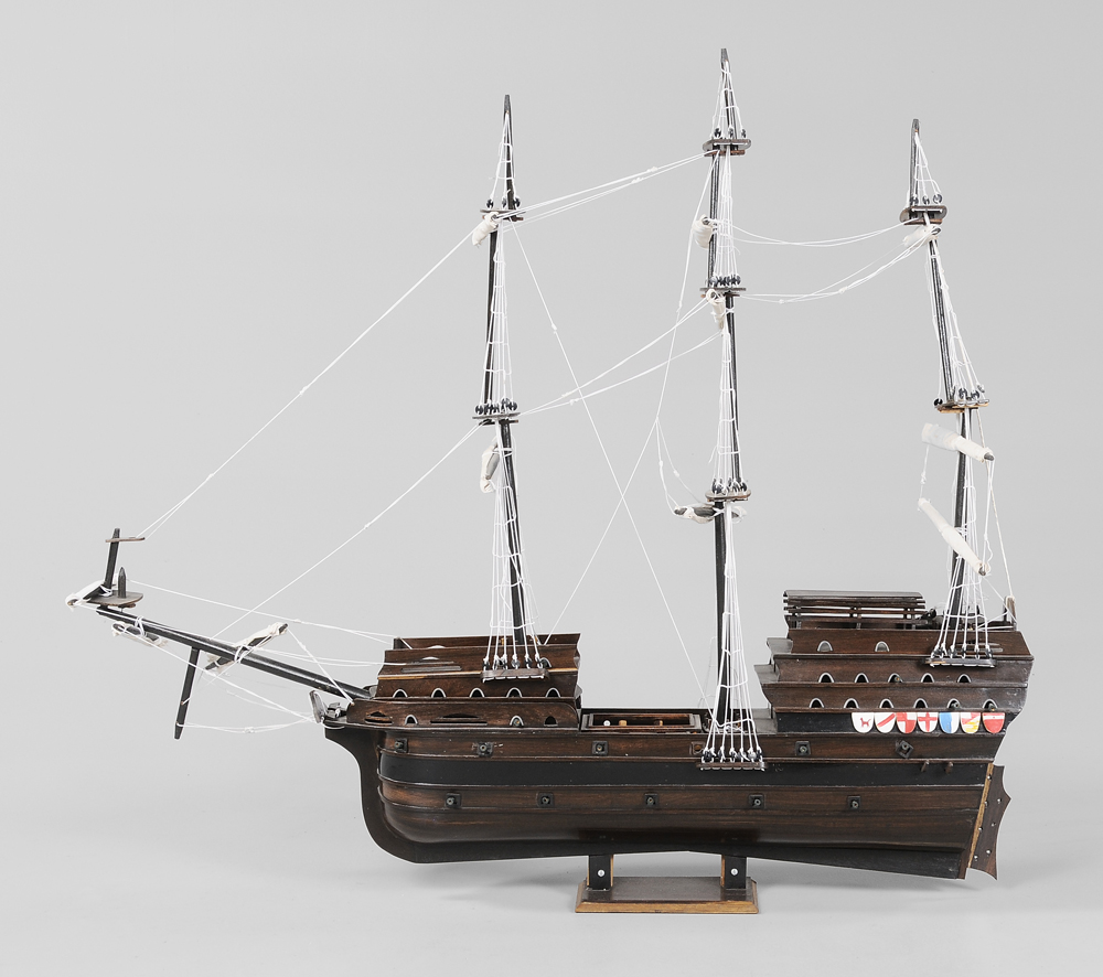 Hardwood Ship's Model modern, probably