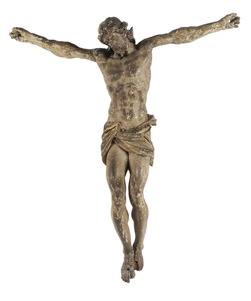 German School (17th century) Crucifix,