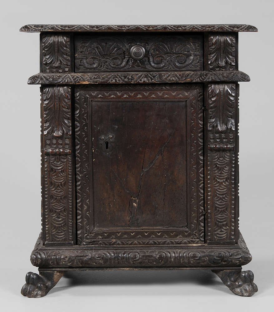Baroque Carved Walnut Side Cabinet 113be0