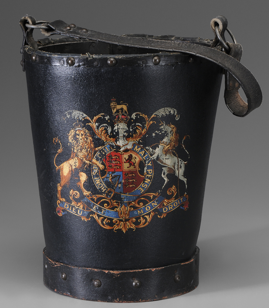 Leather Fire Bucket French, 19th