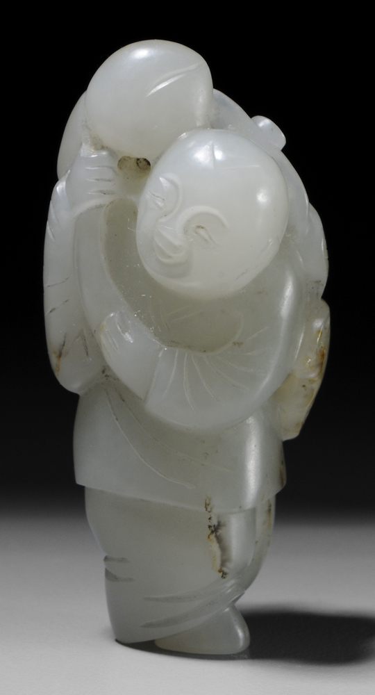 White Jade Toggle Chinese, Qing