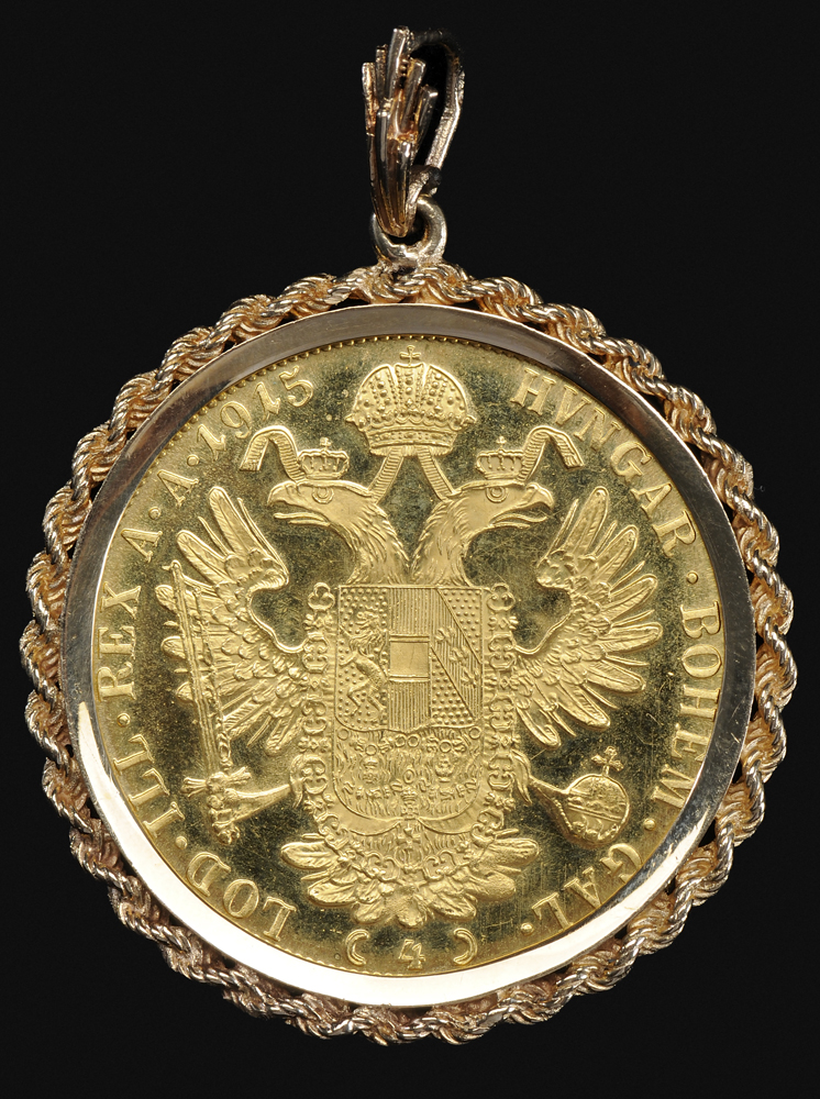 Austrian Four Ducat Gold Coin 1915