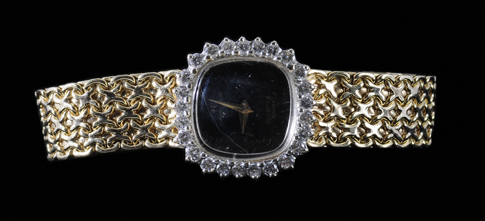 Lady's Diamond and Gold Wristwatch