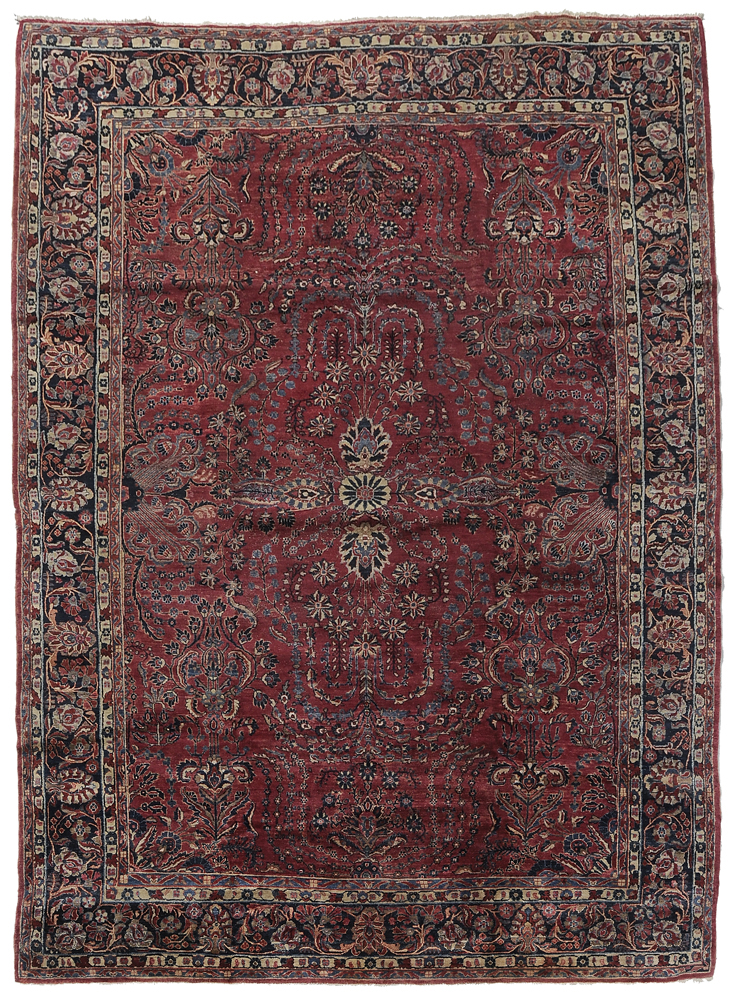 Sarouk Carpet Persian 1920s floral 113c15