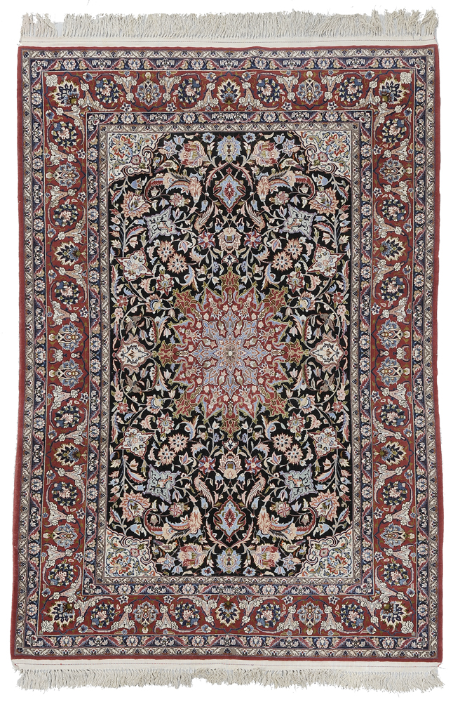 Isfahan Silk Rug Persian modern  113c44