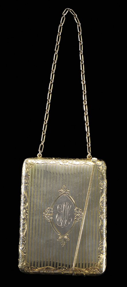 14 Kt Gold Card Case With Chain 113c69