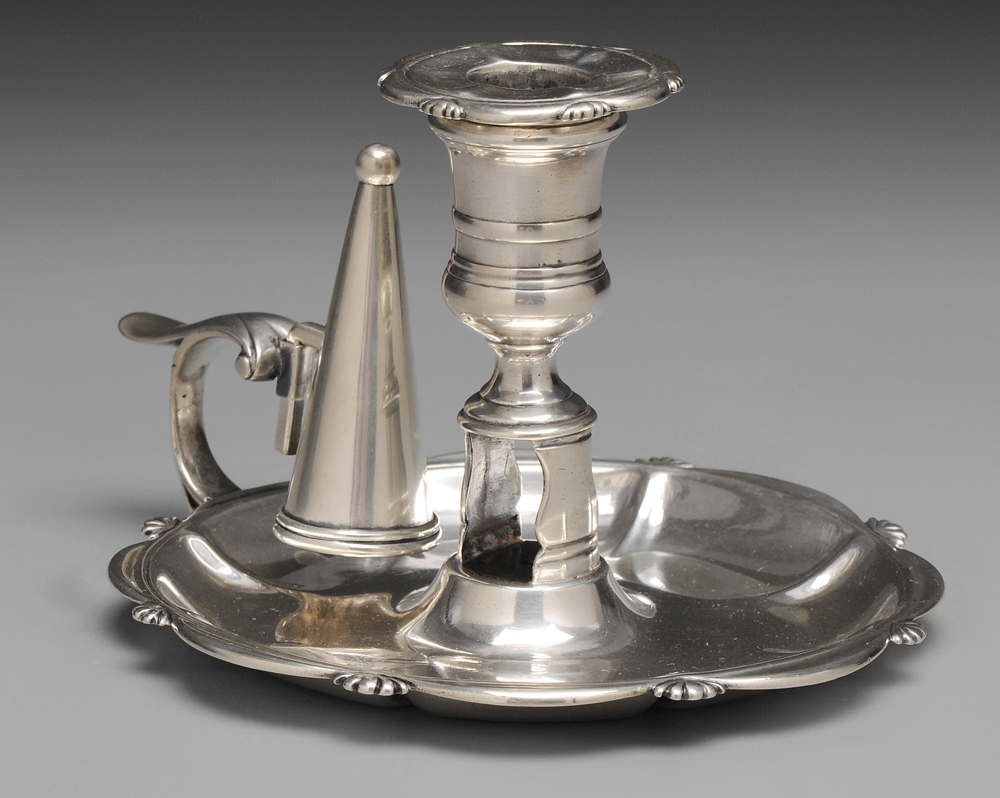 English Silver Chamberstick London,