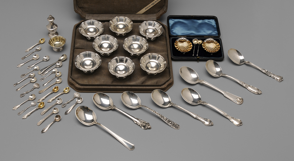 Group of Sterling Salts, Spoons