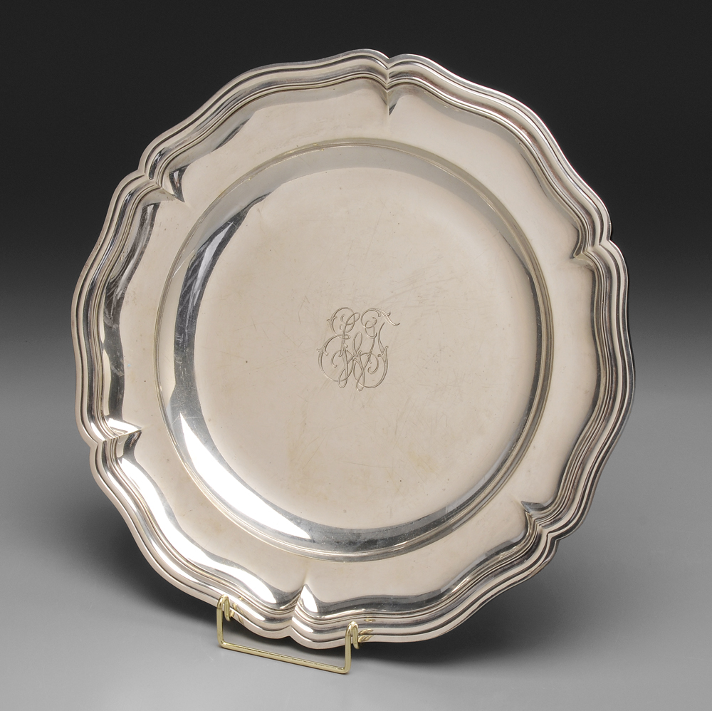German Silver Platter 20th century  113cae