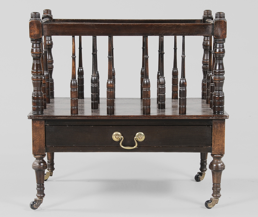 Regency Style Mahogany Canterbury