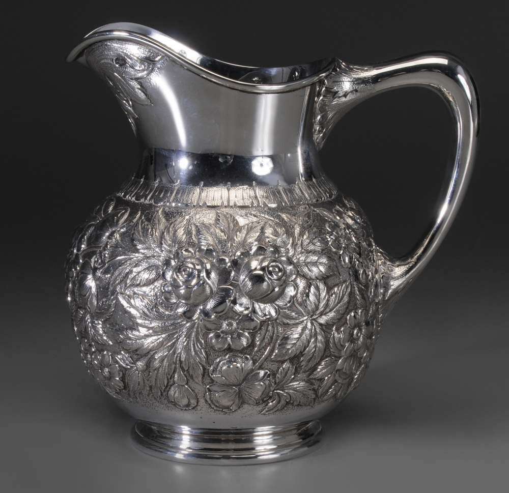 Kirk Repoussé Sterling Water Pitcher